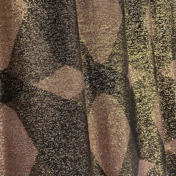 Elie Tahari Diamond Pattern Copper Sparkle Metallic Halter Dress - Picture 4 of 7